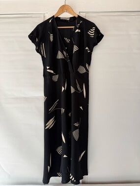 carreau vintage-style A-line dress with nautical print Sz L